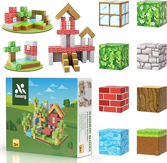 🌲 Forest Series Magnetic Blocks | STEM Toy with Animal & Tree Designs for Kids Ages 3-8