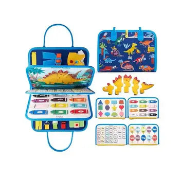 Montessori Busy Board - 8 Pages Screen-Free Educational Toy for Toddlers